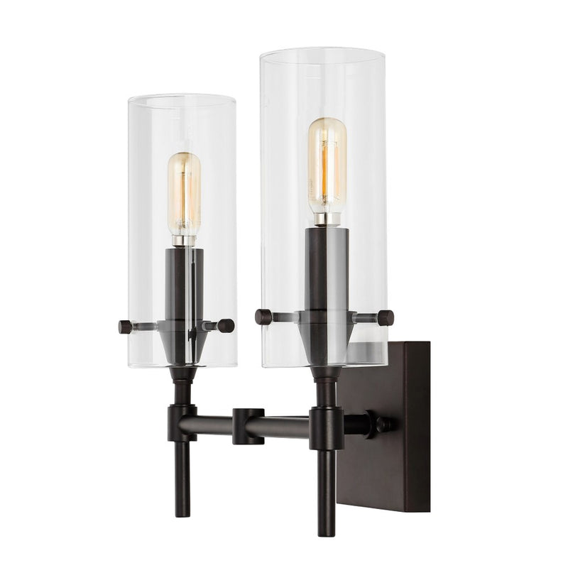 Cato Bohemian Farmhouse Iron/Glass LED Vanity - JONATHAN Y