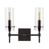 Cato Bohemian Farmhouse Iron/Glass LED Vanity - JONATHAN Y