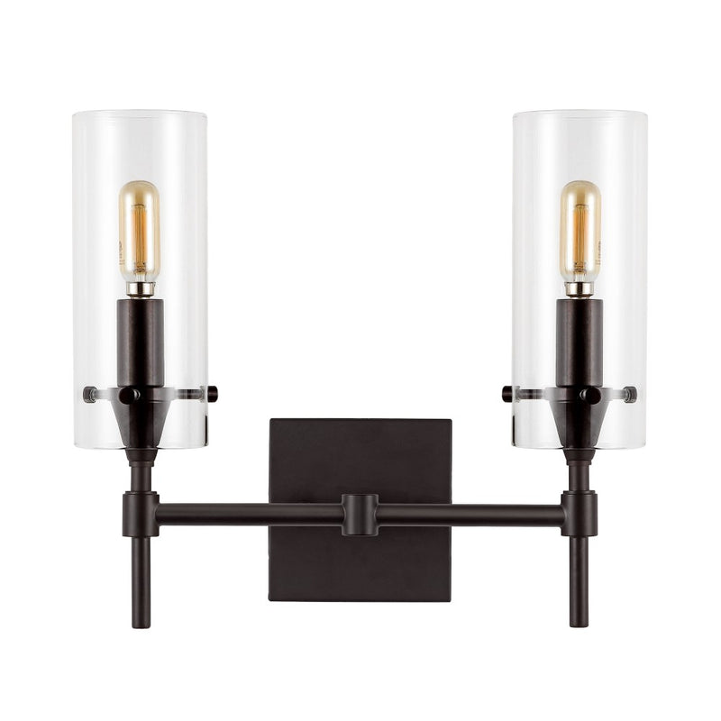 Cato Bohemian Farmhouse Iron/Glass LED Vanity - JONATHAN Y