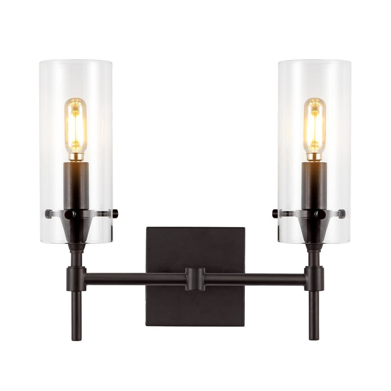 Cato Bohemian Farmhouse Iron/Glass LED Vanity - JONATHAN Y