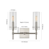 Cato Bohemian Farmhouse Iron/Glass LED Vanity