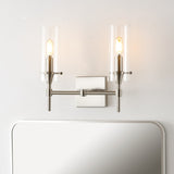 Cato Bohemian Farmhouse Iron/Glass LED Vanity