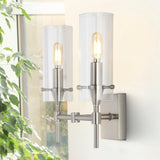 Cato Bohemian Farmhouse Iron/Glass LED Vanity