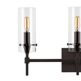 Cato Bohemian Farmhouse Iron/Glass LED Vanity