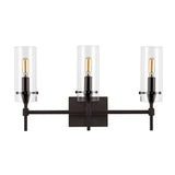 Cato Bohemian Farmhouse Iron/Glass LED Vanity