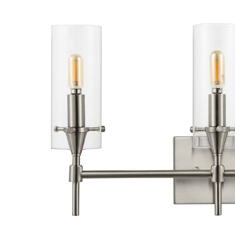 Cato Bohemian Farmhouse Iron/Glass LED Vanity
