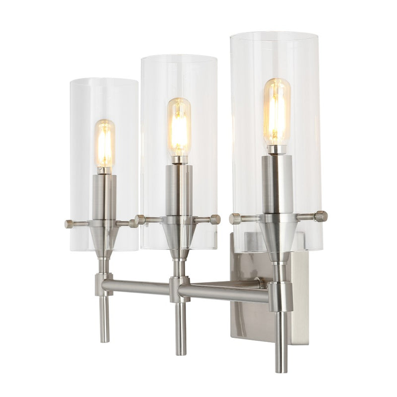Cato Bohemian Farmhouse Iron/Glass LED Vanity