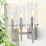 Cato Bohemian Farmhouse Iron/Glass LED Vanity