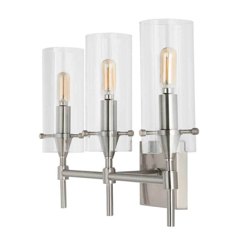 Cato Bohemian Farmhouse Iron/Glass LED Vanity