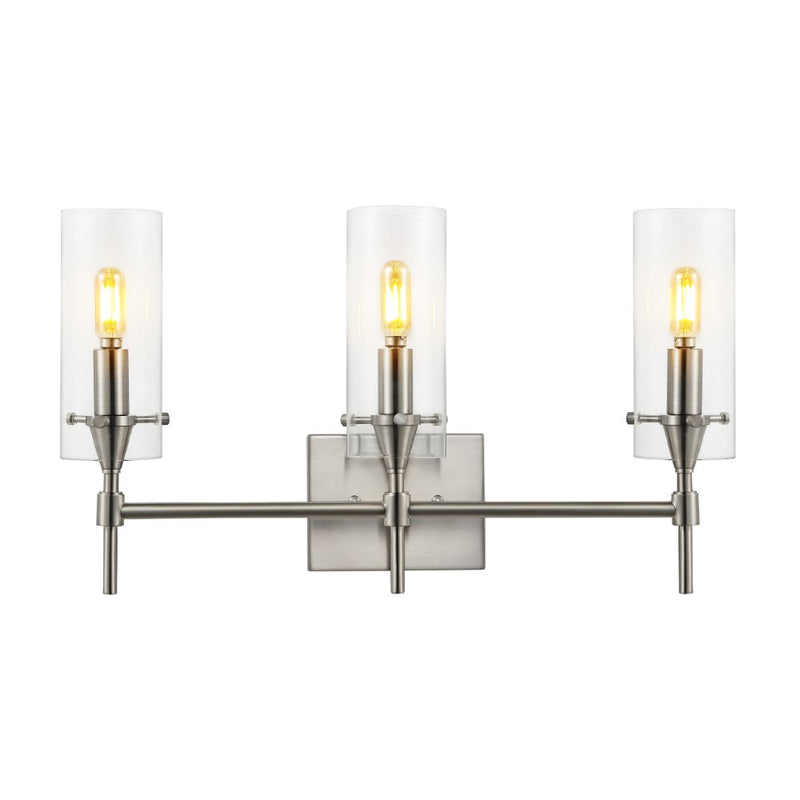 Cato Bohemian Farmhouse Iron/Glass LED Vanity
