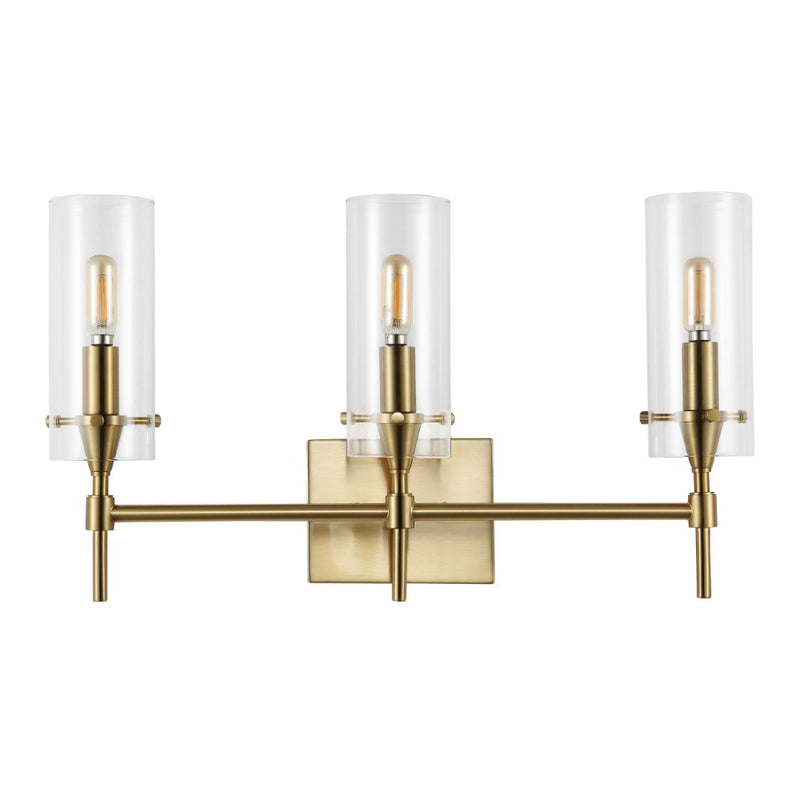 Cato Bohemian Farmhouse Iron/Glass LED Vanity