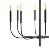 Amoros 27.25" Modern Mid-Century Iron LED Chandelier - JONATHAN Y