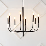 Amoros 27.25" Modern Mid-Century Iron LED Chandelier - JONATHAN Y