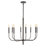 Amoros 27.25" Modern Mid-Century Iron LED Chandelier - JONATHAN Y