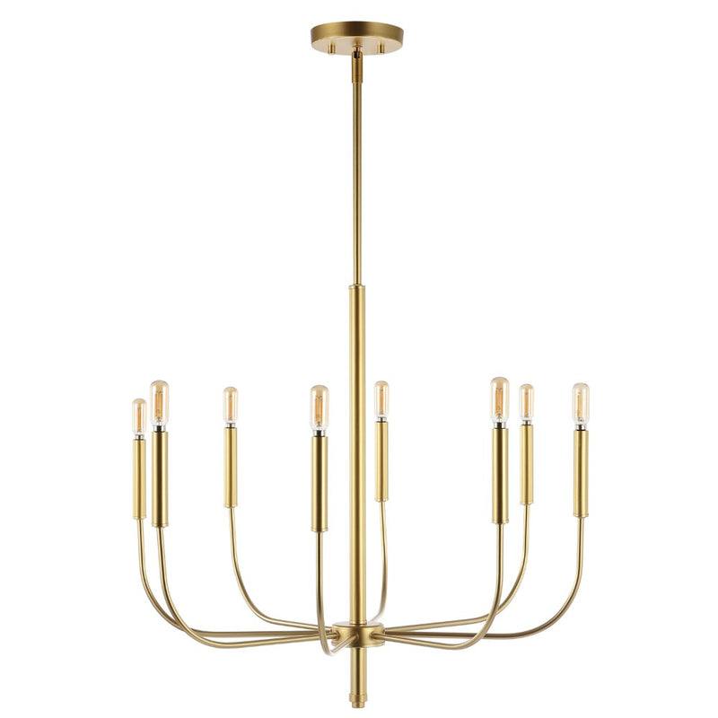 Amoros 27.25" Modern Mid-Century Iron LED Chandelier - JONATHAN Y