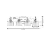 Virginia Metal/Glass LED Vanity Light