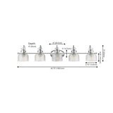 Virginia Metal/Glass LED Vanity Light