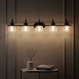 Virginia Metal/Glass LED Vanity Light Oil Rubbed Bronze / 5 Sockets – AI-ON