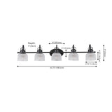 Virginia Metal/Glass LED Vanity Light