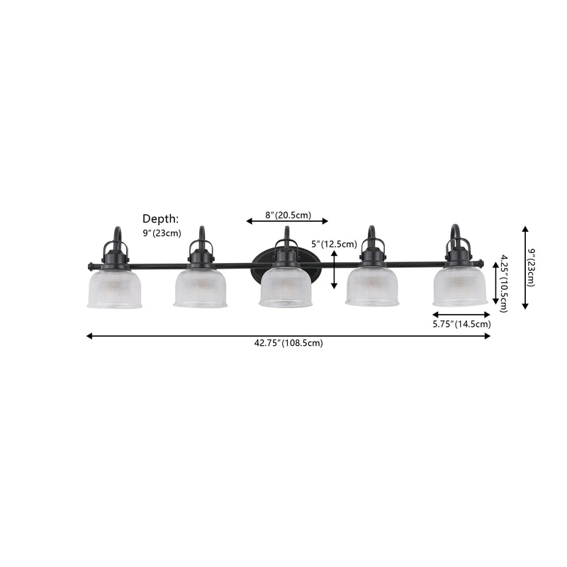 Virginia Metal/Glass LED Vanity Light