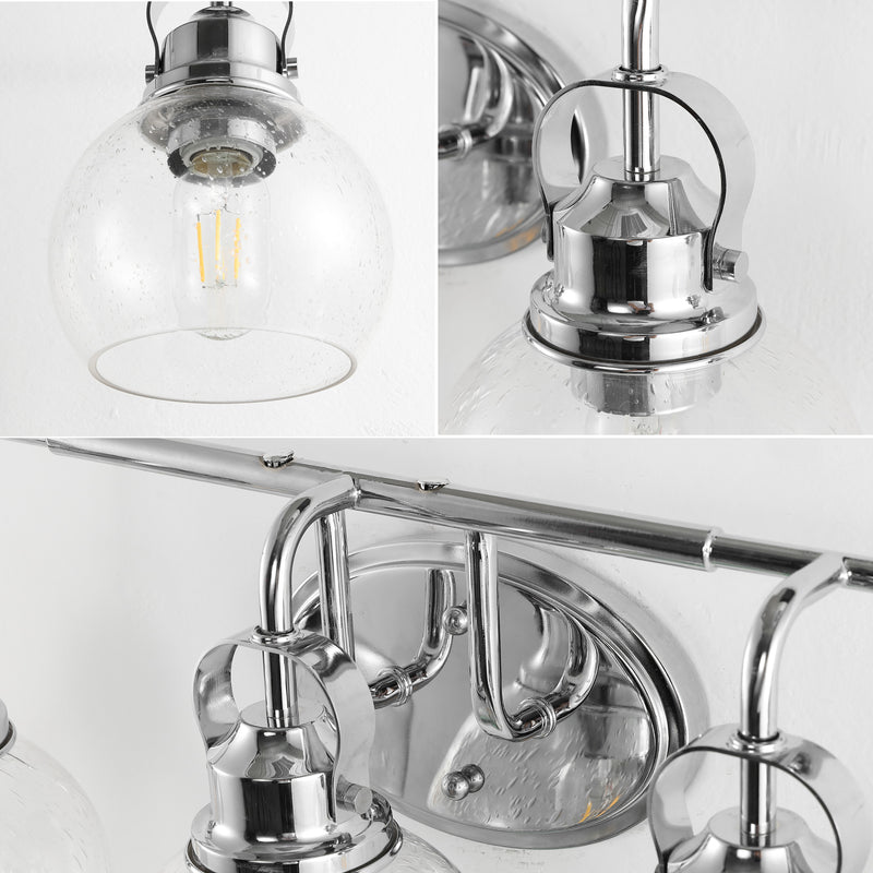 Shirley Metal/ Bubbled Glass Vanity Light