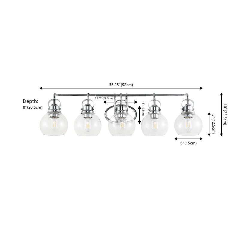 Shirley Metal/ Bubbled Glass Vanity Light