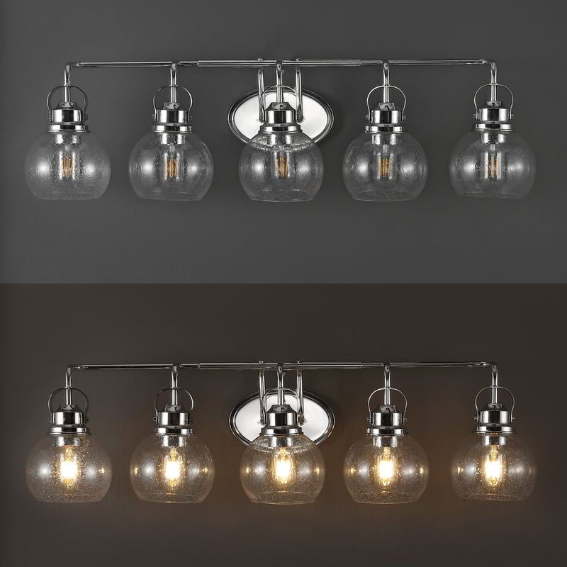 Shirley Metal/ Bubbled Glass Vanity Light