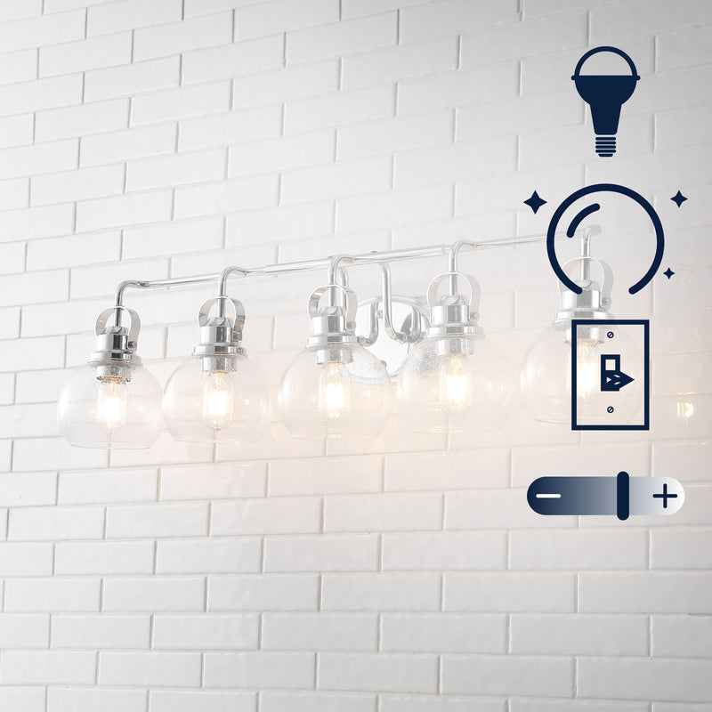 Shirley Metal/ Bubbled Glass Vanity Light
