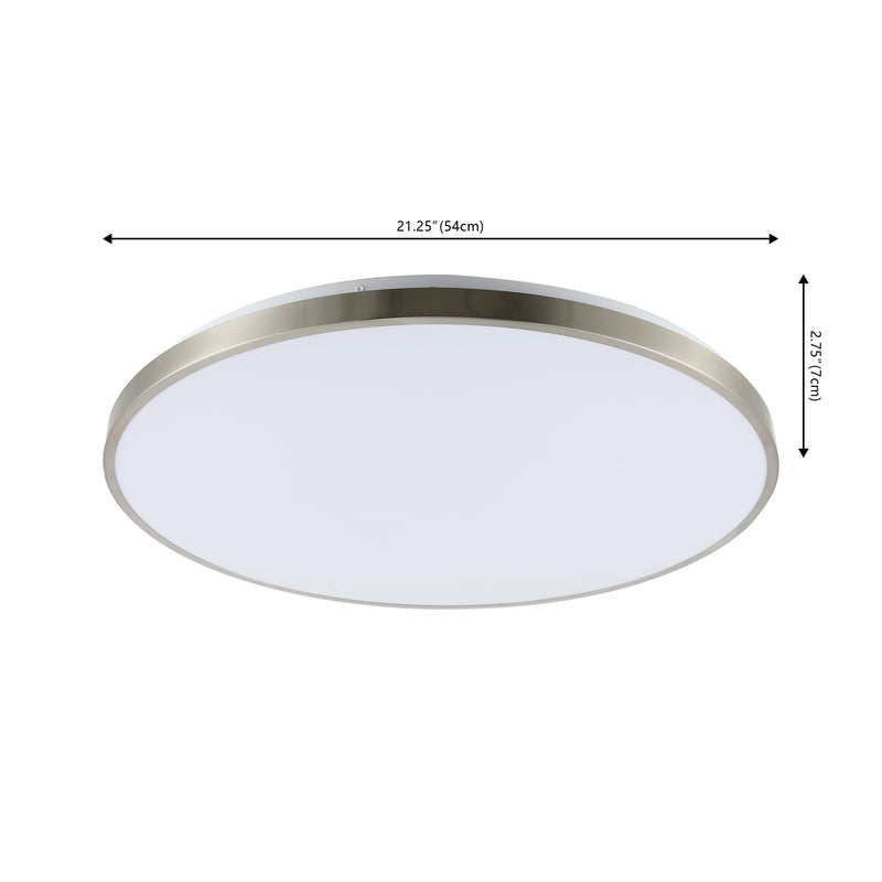 Astrid 21.25" Modern Minimalist Iron Circle Integrated LED Flush Mount - JONATHAN Y