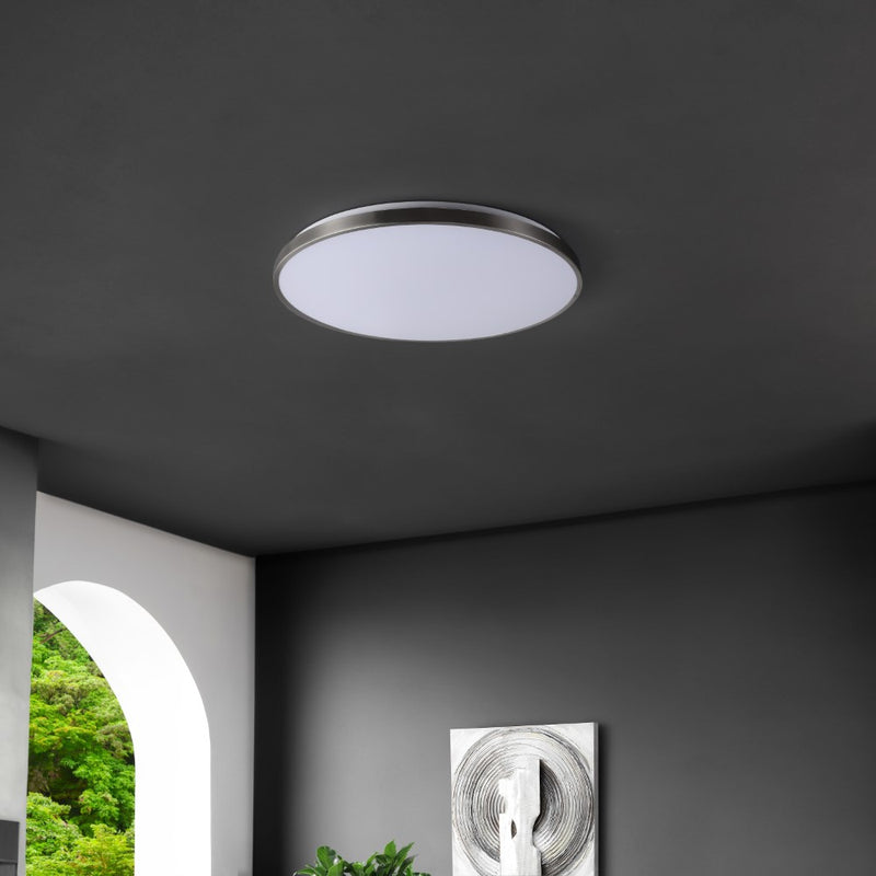 Astrid 21.25" Modern Minimalist Iron Circle Integrated LED Flush Mount - JONATHAN Y