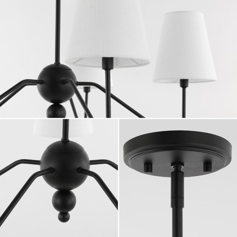 Skylar 32" 5-Light Classic Minimalist Iron Inverted Gourd LED Chandelier