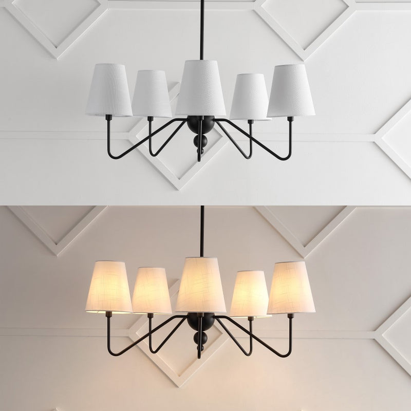 Skylar 32" 5-Light Classic Minimalist Iron Inverted Gourd LED Chandelier
