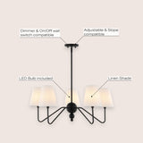 Skylar 32" 5-Light Classic Minimalist Iron Inverted Gourd LED Chandelier