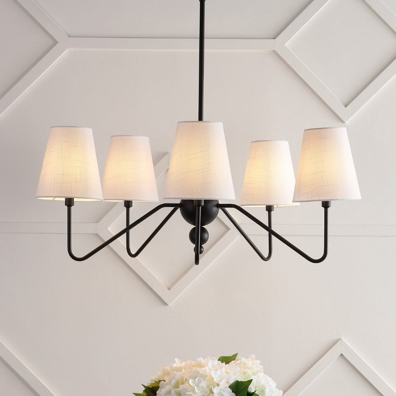 Skylar 32" 5-Light Classic Minimalist Iron Inverted Gourd LED Chandelier