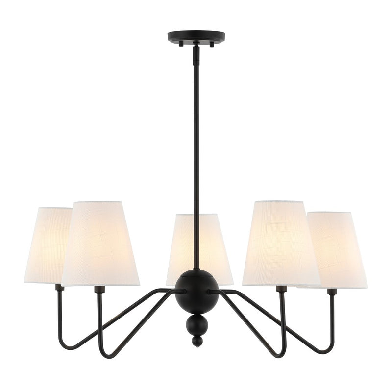 Skylar 32" 5-Light Classic Minimalist Iron Inverted Gourd LED Chandelier