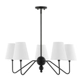 Skylar 32" 5-Light Classic Minimalist Iron Inverted Gourd LED Chandelier