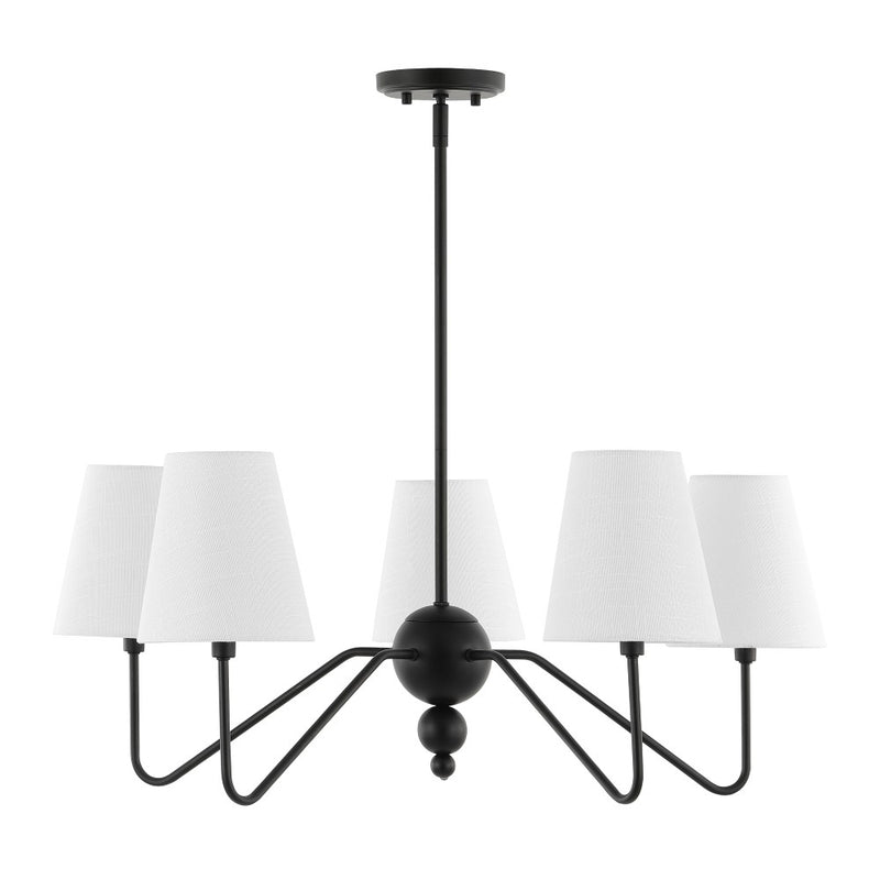 Skylar 32" 5-Light Classic Minimalist Iron Inverted Gourd LED Chandelier