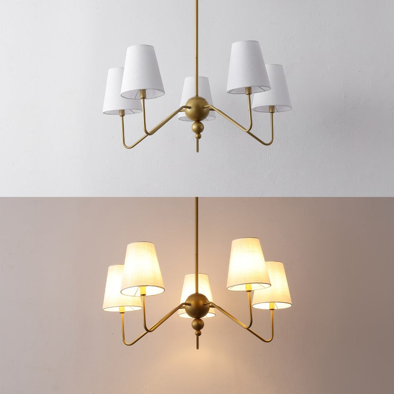 Skylar 32" 5-Light Classic Minimalist Iron Inverted Gourd LED Chandelier