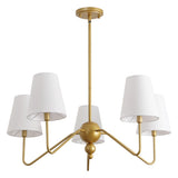 Skylar 32" 5-Light Classic Minimalist Iron Inverted Gourd LED Chandelier
