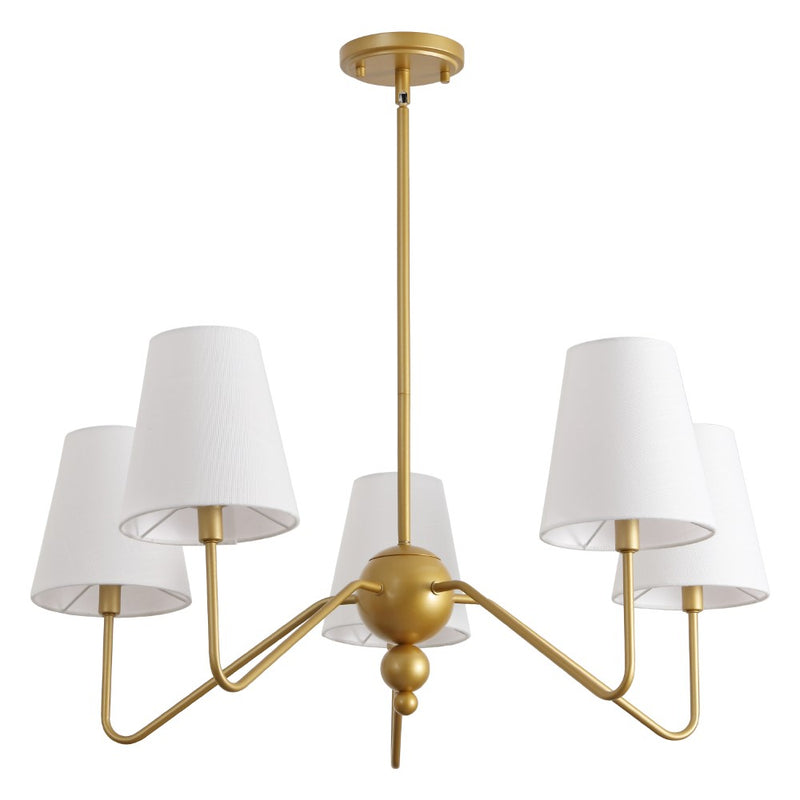 Skylar 32" 5-Light Classic Minimalist Iron Inverted Gourd LED Chandelier