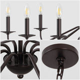 Wicklow 34.75" Bohemian Farmhouse Iron LED Chandelier