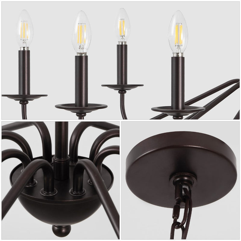 Wicklow 34.75" Bohemian Farmhouse Iron LED Chandelier