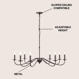 Wicklow 34.75" Bohemian Farmhouse Iron LED Chandelier