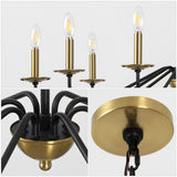 Wicklow 34.75" Bohemian Farmhouse Iron LED Chandelier