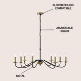Wicklow 34.75" Bohemian Farmhouse Iron LED Chandelier