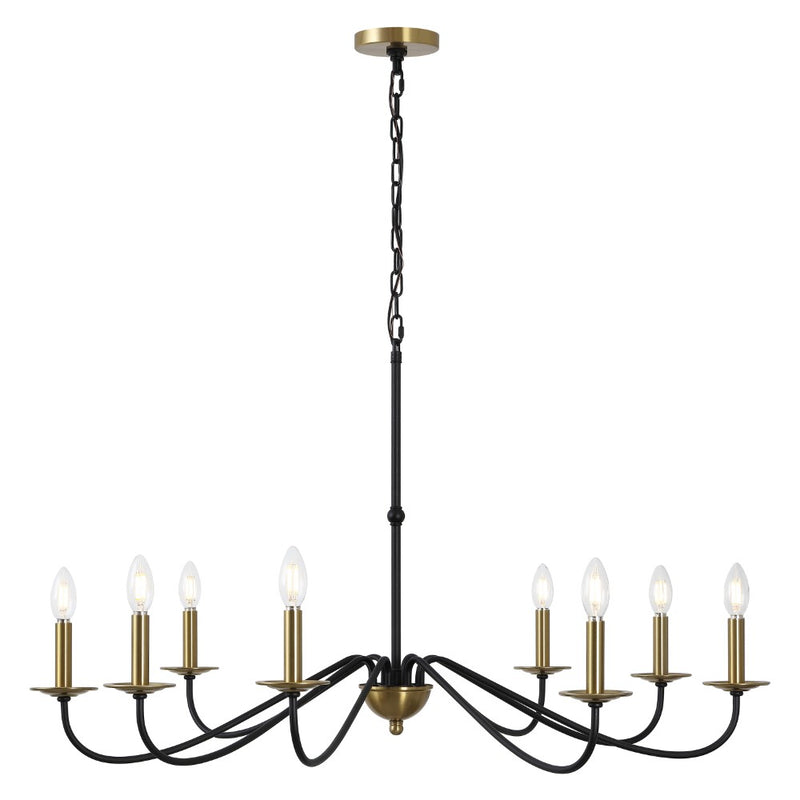 Wicklow 34.75" Bohemian Farmhouse Iron LED Chandelier