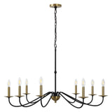 Wicklow 34.75" Bohemian Farmhouse Iron LED Chandelier