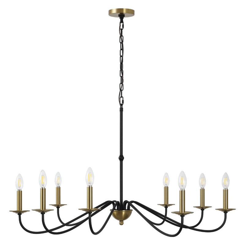 Wicklow 34.75" Bohemian Farmhouse Iron LED Chandelier