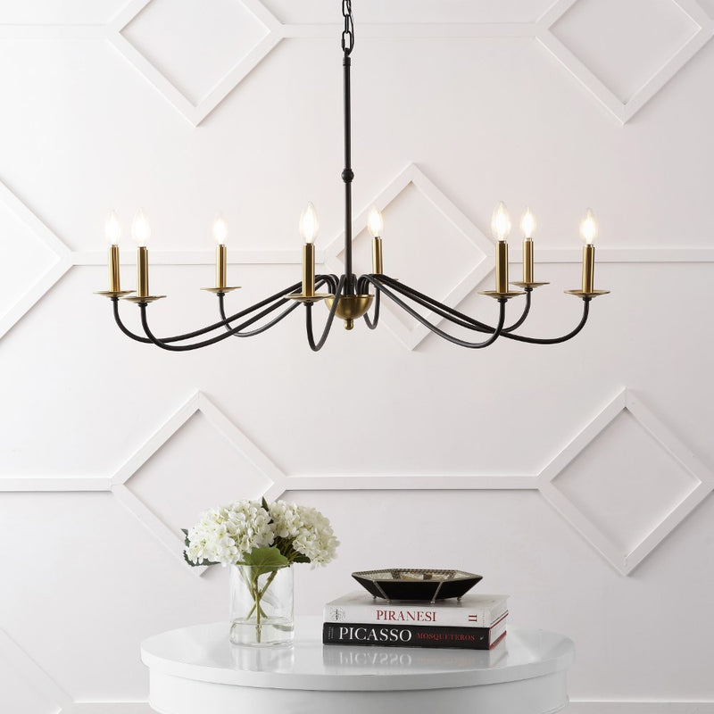 Wicklow 34.75" Bohemian Farmhouse Iron LED Chandelier