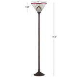 Smith Tiffany Style 70.5" Torchiere LED Floor Lamp - JONATHAN Y